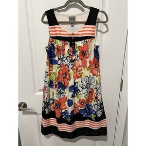 Rabbit Rabbit‎ Rabbit Designs Sleeveless Floral A-Line Swing Dress Size 8